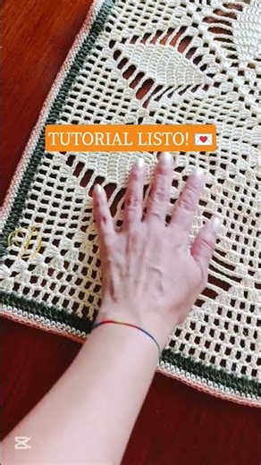 🎁 AMOR PARA TU MESA, TUTORIAL COMPLETO EN MI CANAL 💛 #crochet #ganchillo #crochettutorial #tejido