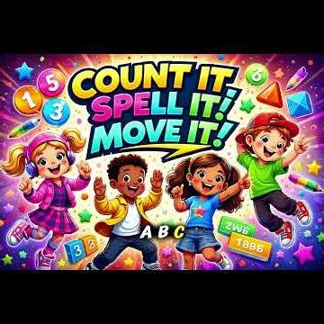 Count it Spell It, Move it! #kidslearnig #kidsmusic #Kidsdance #ToddlerSongs #abcsong #kidssongs