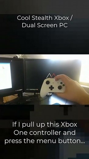 Cool Integrated Dual Monitor PC/Xbox One Setup #shorts