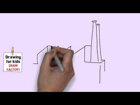How to draw a factory easy for kids [Easy and simple drawing for kids]