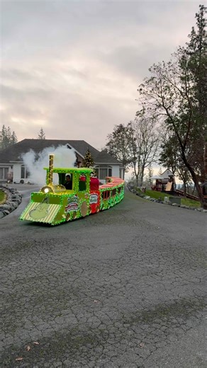See how many kids joined the parade walk with this train