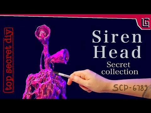 Sculpting SIREN HEAD with polymer clay. Tutorial how to modelling creepypasta SCP Trevor Henderson