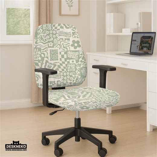 Office Chair Cover, Desk Chair Cover Stretch Slipcover, Anti Social Butterfly Groovy Pattern Chair Cover, Office Decor Chair Protector - Etsy