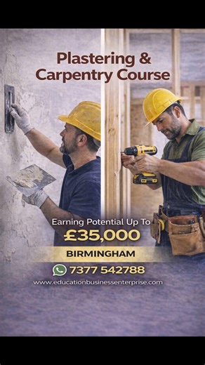 Plastering & Carpentry Training – Construction Skills Birmingham UK #ConstructionTraining