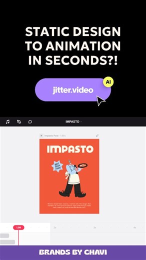 Chavi ➜ Brand Designer and Strategist | Brainstorm animation ideas in seconds? @jitter.video's new tool 'AI Brainstorm' helps you generate quick animation ideas straight from... | Instagram