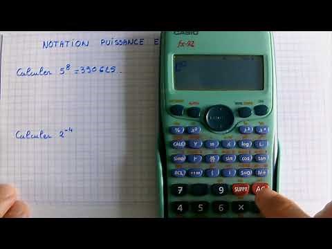 Utilisation de la calculatrice pour calculer la puissance d'un nombre