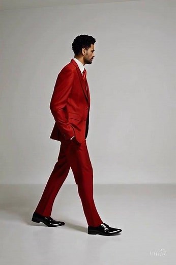 Mens Red Matching Suits Brand Vest 3 Piece Suit