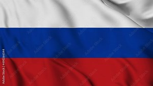 Russia flag waving looping footage Full 4K (3840 x 2160) Realistic Russia Flag Looping background. Looping Closeup Full 4K (3840 x 2160) footage. Russia country flags. 12 June