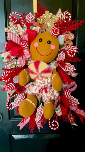 1.2K views · 12 reactions | Custom Gingerbread Design. Thanks Debbie for your order. #firstfruitsdesignsbylois #christmaswreaths2025 #gingerbread | First Fruits Designs | Facebook