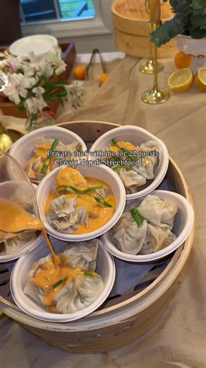 Nepali Street Food Feast: A Yellow-Themed Culinary Delight