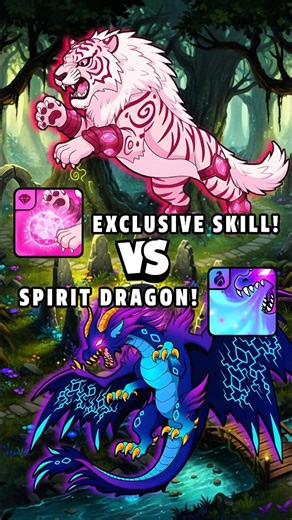 Sybertyga New Skill VS Spirit Dragon Battle 😍 #dynamonsworld #pokemon #shorts #trending #games