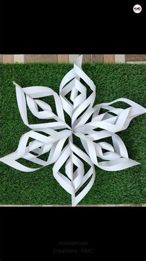 3D Paper Snowflakes #diy #craft #viral #trending#shorts #christmas#decoration #papercraft#snowflakes