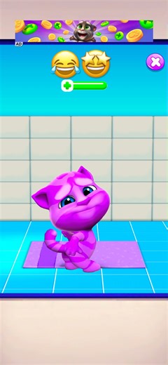 Talking Tom cat sardi injection funny reaction shorts viral video 🤩 #talkingtom #funny #shortvideo￼