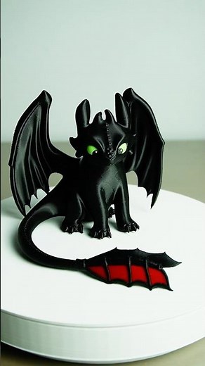 3D Printed Toothless Dragon Figure #3dprinting
