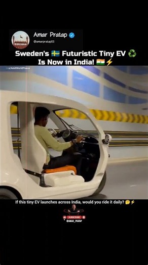 Sweden's Futuristic Tiny EV Is Now in India! 🇸🇪⚡ Future of City Transport?