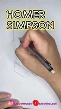HOW TO DRAW HOMER SIMPSON (EASY) #SHORTS