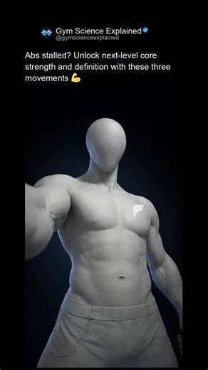 Gym Science Explained on Instagram: "Tired of your abs not popping? Building a truly strong, defined core means hitting more than just basic crunches. You need to challenge it effectively through its full range. The real game-changer is training your core like any other muscle. Progressive overload, hitting different functions like flexion, anti-extension, and rotation. That’s how you get that deep separation and actual strength. Follow @gymscienceexplained for more #memes #funny #viral #gymscie