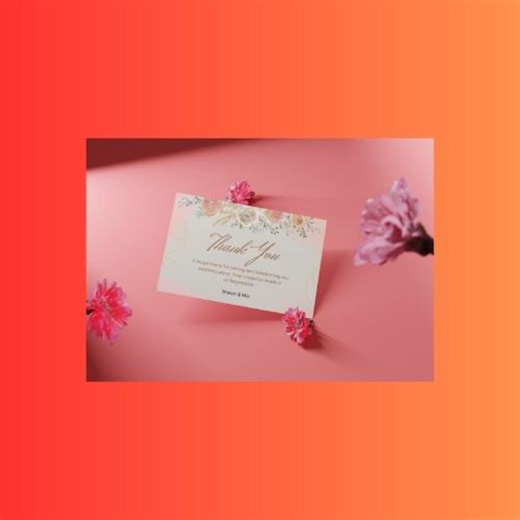 Floral Wedding Thank You Card | Editable Canva Template | Thank You for Attending Our Wedding | Instant Download - Etsy
