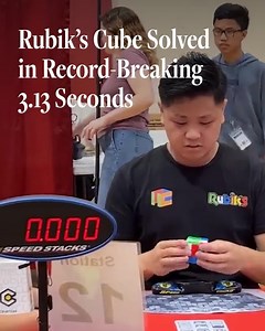 California native Max Park set a new world record for solving a 3x3x3 Rubik’s Cube in 3.13 seconds, beating former record holder Yusheng Du’s time of 3.47 seconds. The new record was set this month at Pride in Long Beach during a competition by the World Cube Association. This isn’t Park’s first record breaker, the cuber is a member of the Guinness World Records Hall of Fame. For more stories like this, check out 1440’s daily newsletter 👉 http://bit.ly/3yBLXYl | 1440