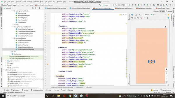 The Weather Forecast App | Android application | JAVA | MVP design pattern