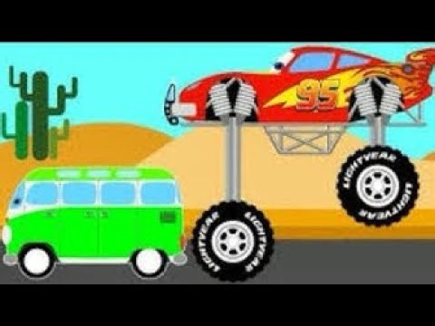 Justice kids tv red monster truck vs blue monster truck vs ​102 monster truck #cartoon
