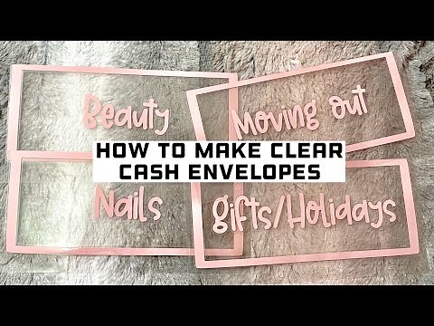 How To Make Clear Cash Envelopes using Cricut || KashWithKy