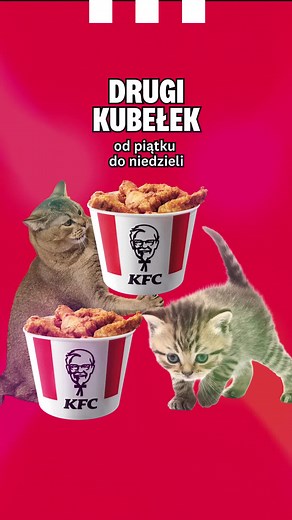 KFC: Drugi kubełek kurczaków za 50% taniej!