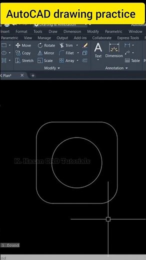 AutoCAD practice drawing_#1🔥 #autocadtutorial #autocadblocks #autocad #ytshorts #shorts #engineering
