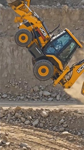 JCB Extreme Stunts: Level 100 Power! 🚜🔥 #Shorts