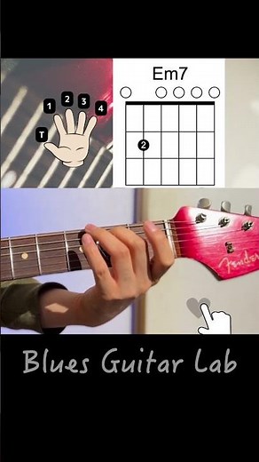 How to play Em7 open chord | Join BGL’s Beginner Course! #bluesguitar #chords #beginners