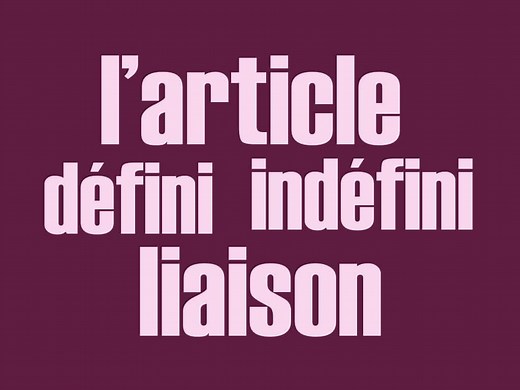Articles définis et indéfinis - exercices
