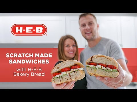 Scratch Made Sandwiches with H-E-B: Caprese Sandwich on H-E-B Bakery Artisan Ciabatta
