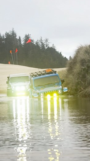 2.4K views · 80 reactions | Some people talk about adventure, others live it. #aev #aevconversions #jeep #jeepwrangler #watercrossing #offroad #itsajeepthing #oregondunes #winchesterbay #overland #provenworldwide | American Expedition Vehicles - AEV | Facebook
