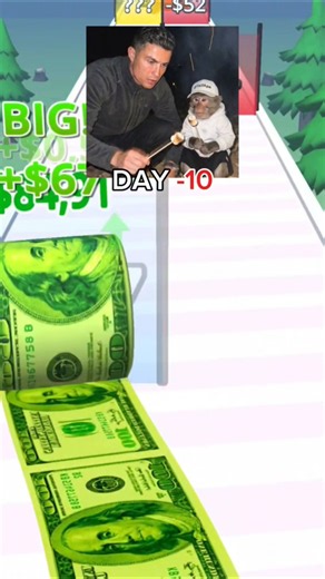 Ronaldo's 150-Day Money Rush Challenge! 🤑⚽ #shorts
