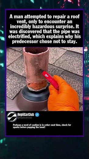 A man attempted to repair a roof vent, only to encounter an incredibly hazardous...