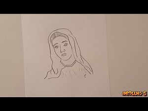Aprende a dibujar a la VIRGEN MARÍA | How to draw the Virgin Mary