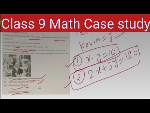 Case study questions Class 9 Maths | most important case study question | linear equation based |
