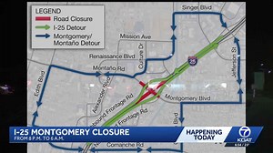 Overnight Interstate 25 closures in Albuquerque amid construction project