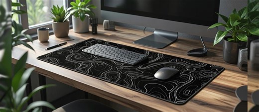 XXL Gaming Mouse Pad, Black and White Liquid Abstract Desktop Mouse Pad, Large Non-slip Desktop Mouse Pad With Stitched Edges - Etsy