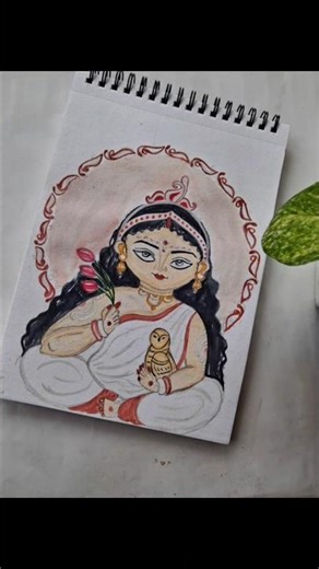 Laxmi puja special drawing🙏🏻✨ #art #laxmi #drawing #shorts #laxmipuja #painting #1m