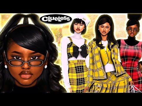Melanated Clueless 💛🖤 - CC FOLDER & SIM DOWNLOAD | Sims 4 CAS