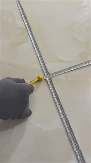 Professional Grouting Application – Brick Beauty Seam Style ✨ #TileWork