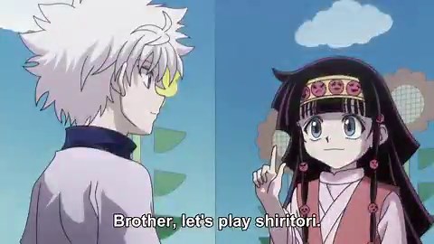 Killua escaping with Alluka