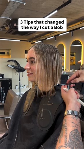 These Tricks changed @adamcunninghamhair game ✅ "Cut at Natural Fall 🔑 You’ll notice that I’m not even touching the hair, cutting it where it lies naturally. Zero Tension : Zero Elevation 🔑 The two main reasons a sharp line gets disturbed. Lifting the hair or pulling it too tight. THE MAIN TRICK - that no one tells you Your Blowdry is just as important as the cutting technique- if your blowdry is off. If you blowdry volume into your shape or bevel the ends too much you’ll ruin your sharp line"