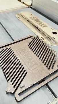 Best DIY feather board and ripping jig for DeWalt tablesaw #woodworking #lasercutting #tablesaw