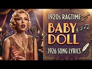 1920s Ragtime Jazz🎺 "Baby Doll"🎶 AI Music Video & Authentic 1926 Song Lyrics✍️ Charleston💃