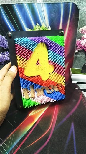 make number 4 on 3D board #3d #numbers