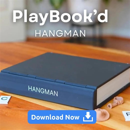 3D du jeu de voyage du pendu | PlayBook'd imprimable 3D Family Fun (téléchargement numérique) - Etsy France