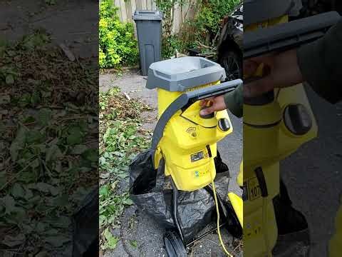 Shredding tree branches Using a Garden Shredder