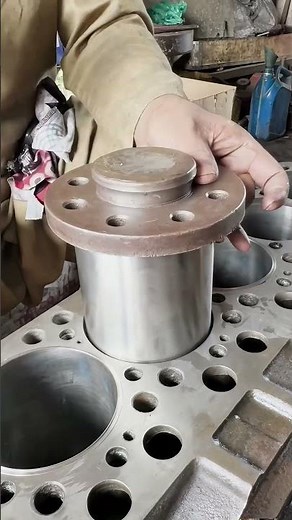 Perfect Press-Fit! Fast & Effective Cylinder Sleeve Installation #viral #automobile #shorts